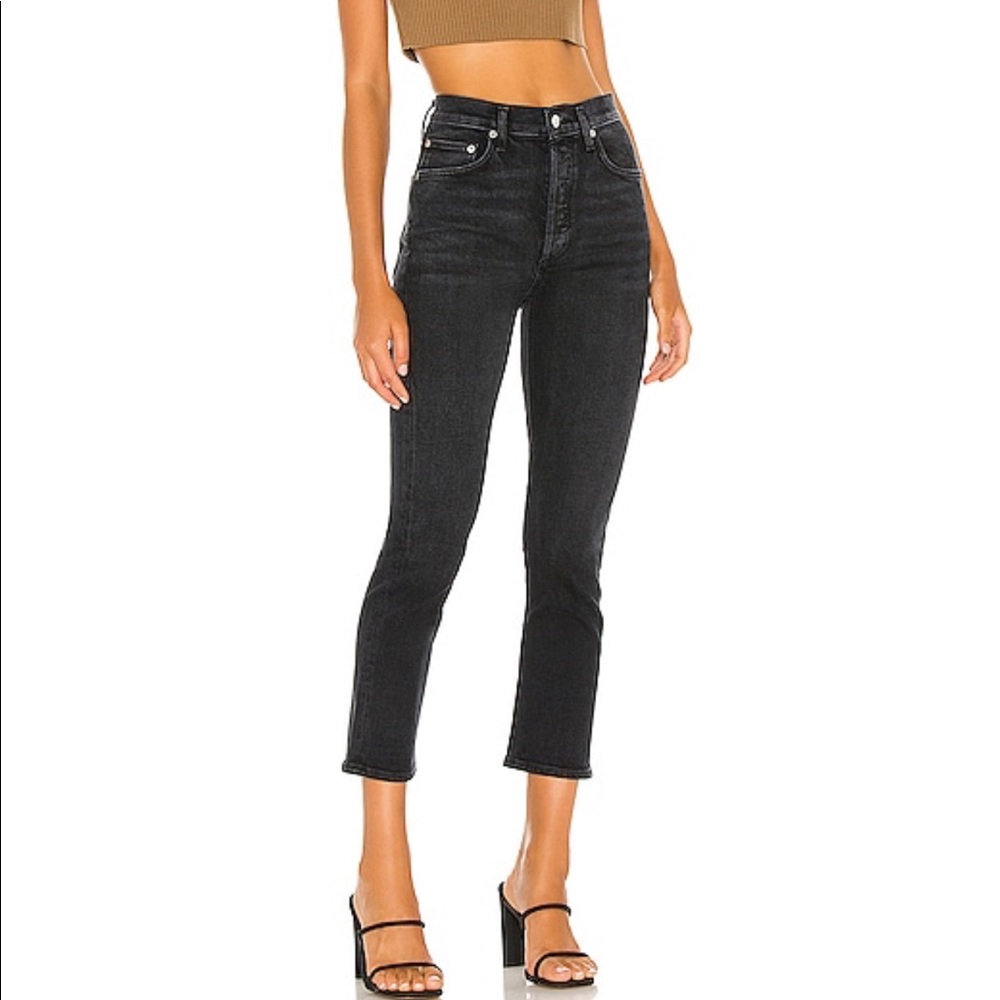 AGOLDE Riley High Rise Straight Crop